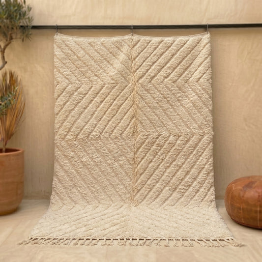 Sculptural Cream Berber Rug