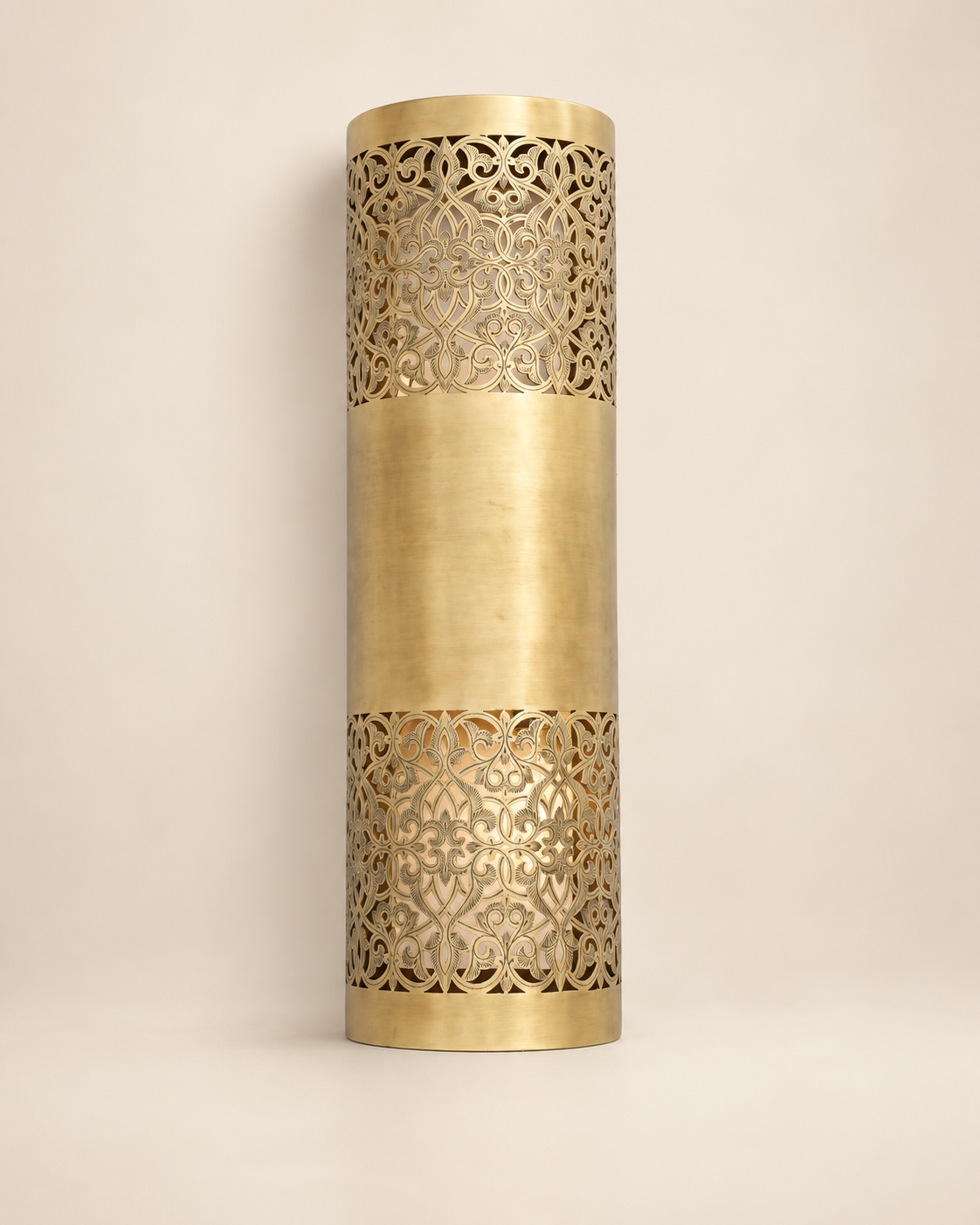 Marrakech filigree brass wall sconce handcrafted in Morocco