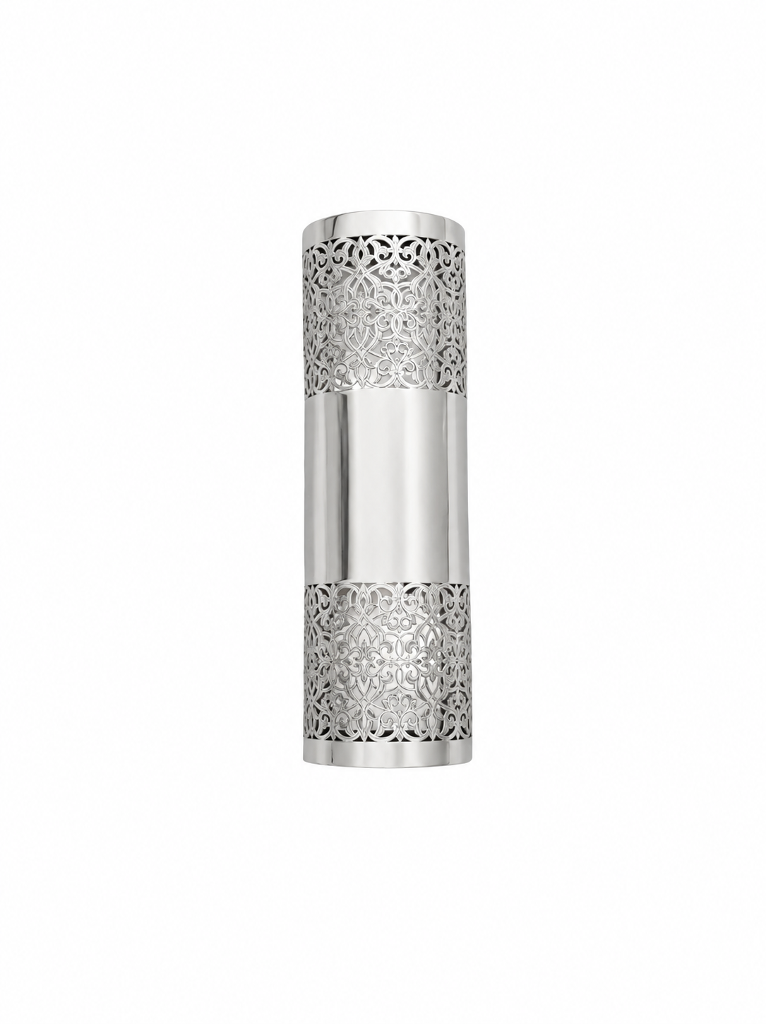 Marrakech Filigree Brass Wall Sconce 50 cm – Silver finish
