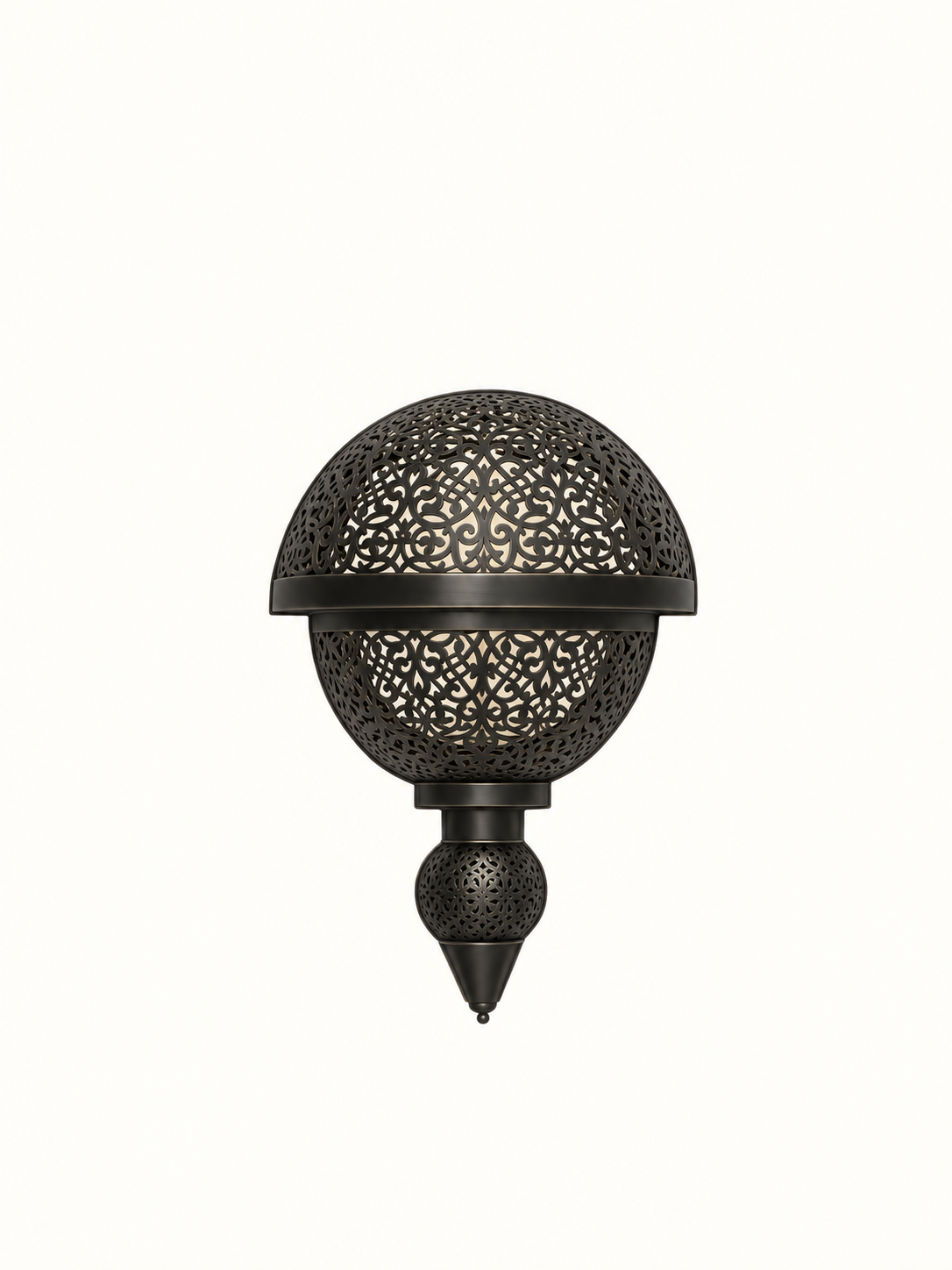 Moroccan Serrouj wall sconce in black finish