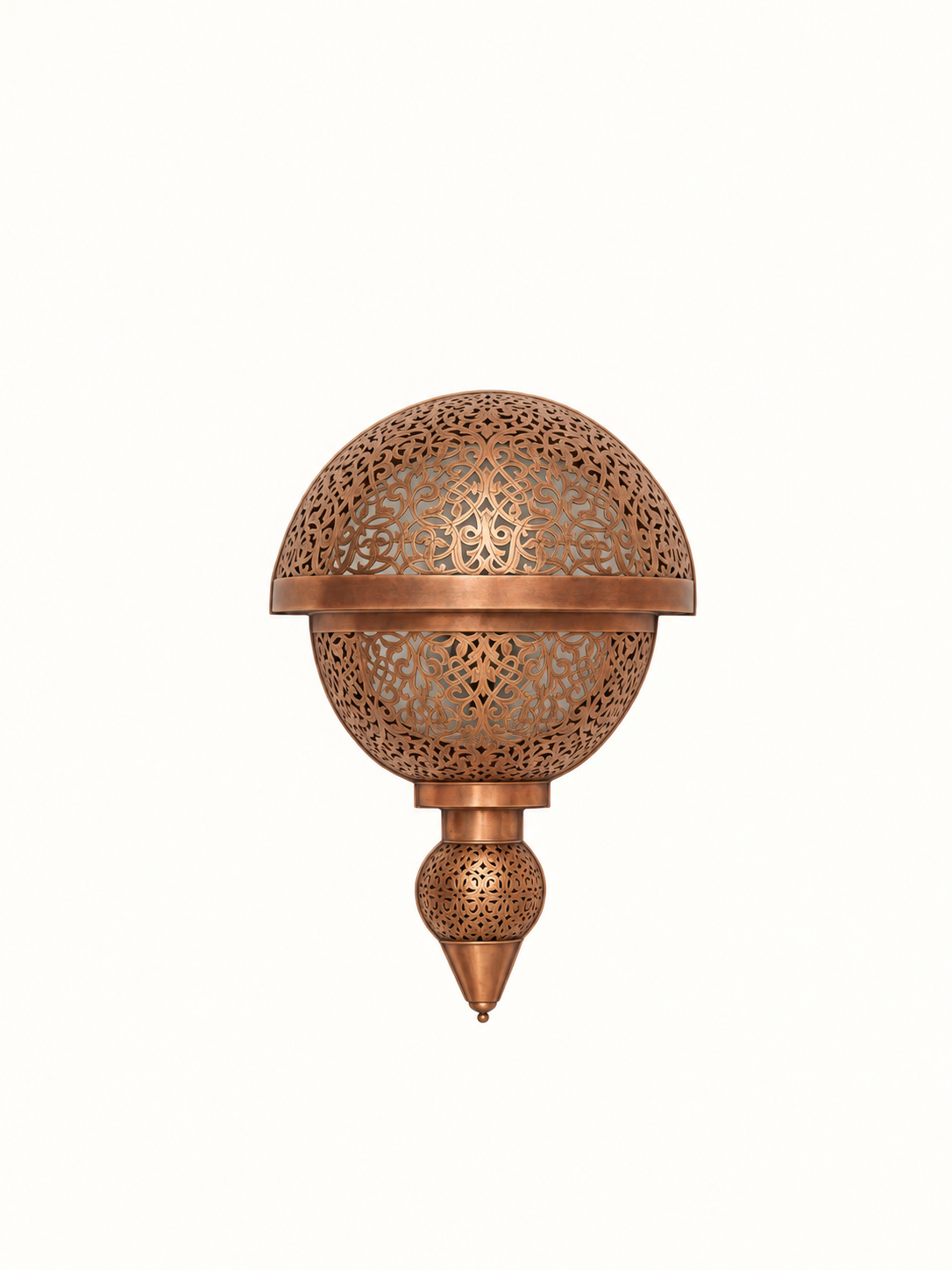 Moroccan Serrouj wall sconce in copper finish