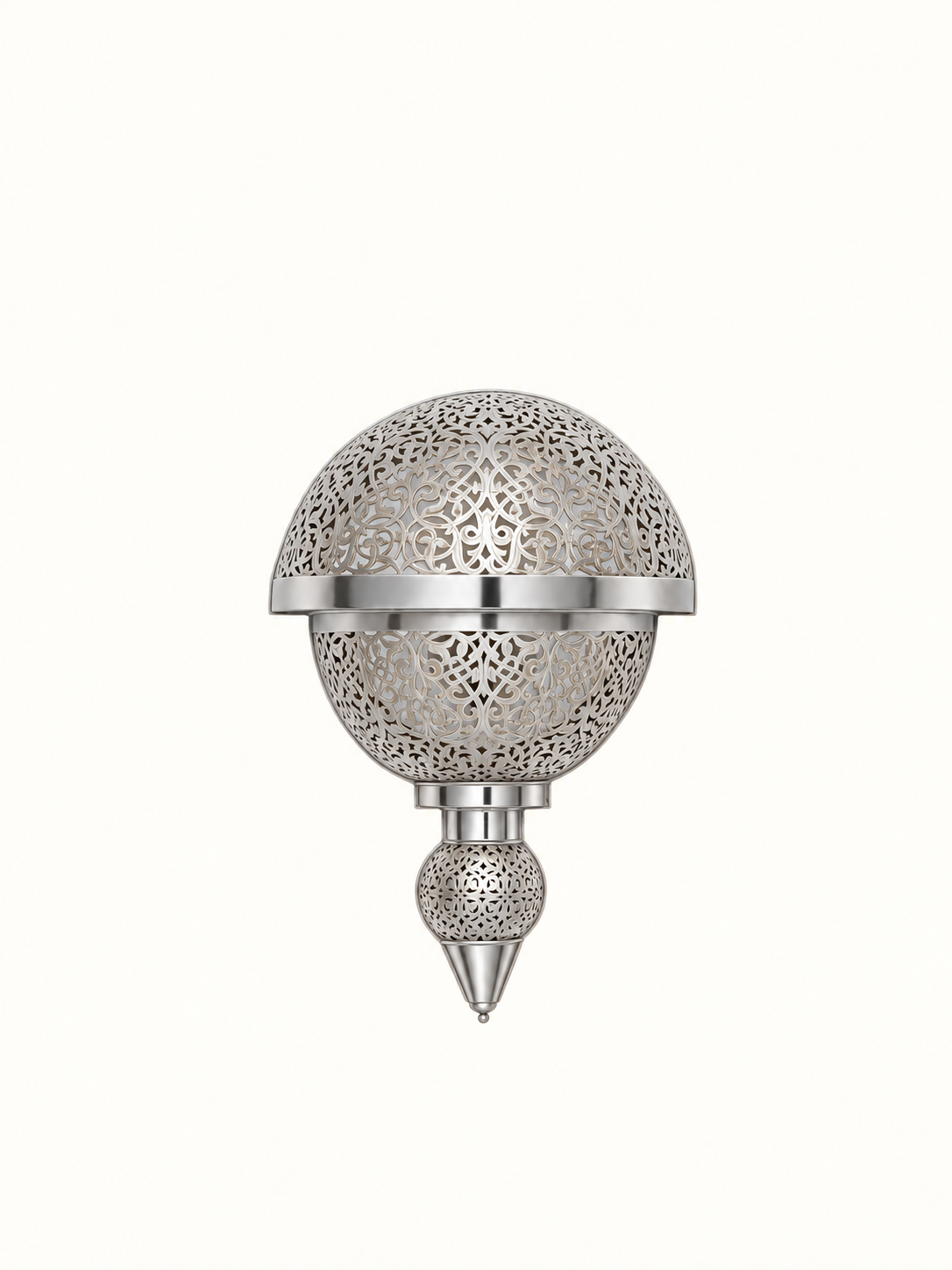Moroccan Serrouj wall sconce in silver finish