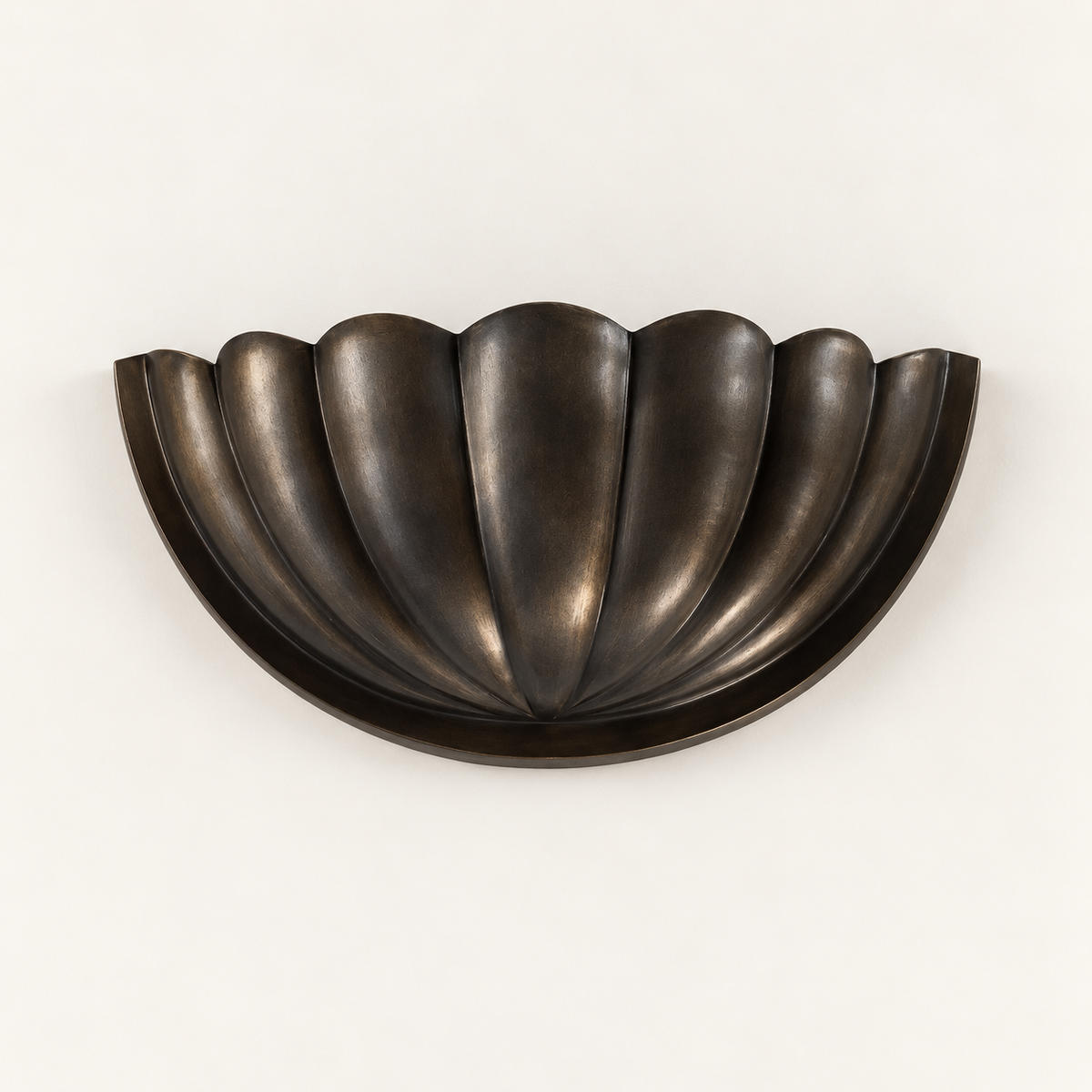 Antique Black handcrafted scallop shell wall sconce