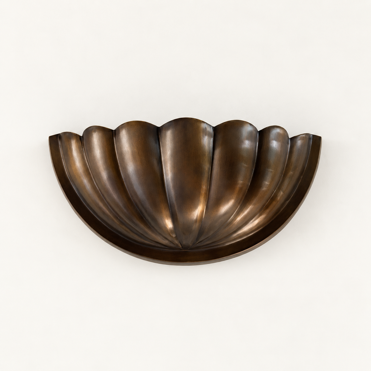 Antique Bronze handcrafted scallop shell brass wall sconce
